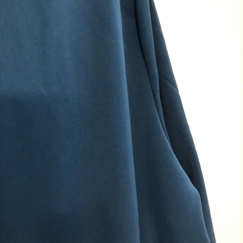 BloomChic Dark Teal Blouse with Acrylic Chain Detail and Tie Sleeves 14-16 NWT - Picture 7 of 8